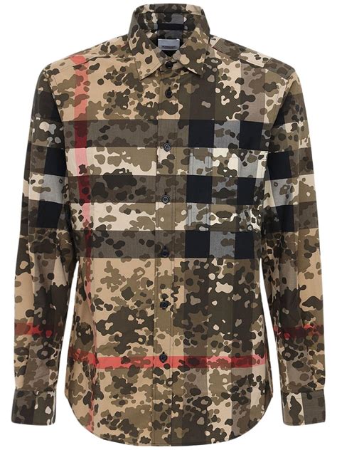 burberry golf shirt mens|burberry camouflage shirt.